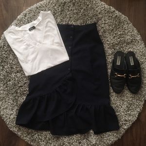 Midi with Button Detail Skirt